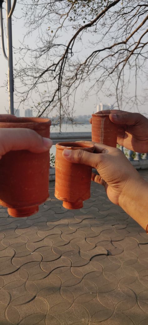 You get refreshing chai/ tea at the princep ghat in earthen cups. Princep Ghat Kolkata, Kolkata Chai, Chai Tea, Pretty Food, Kolkata, Lokai Bracelet, Tea Cup, Live Lokai Bracelet, Places To Travel