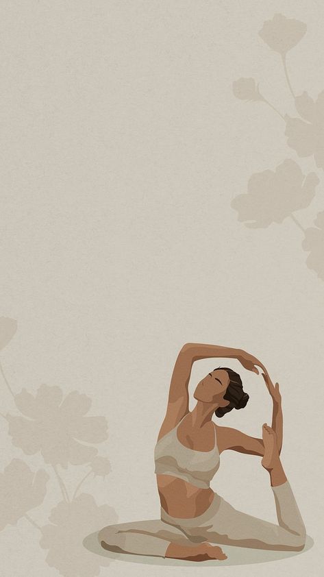 Women's spiritual aesthetic iPhone wallpaper | Free Photo Illustration - rawpixel Working Out Wallpaper Aesthetic, Yoga Aesthetic Vision Board, Yoga Wallpaper Aesthetic, Wallpaper Aesthetic Woman, Fitness Illustration Woman, Notion Images Aesthetic, Fit Vision Board, Calm Down Wallpaper, Yoga Wallpaper Iphone