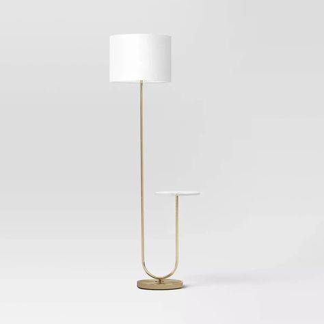 Floor Lamp with Marble Table - Threshold™ | Target Target Floor Lamp, Target Floor Lamps, Modern Standing Lamps, Gold Floor Lamp, Lamp Socket, Marble Floor, Standing Lamp, Reading Lamp, Faux Marble