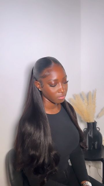 Twisted Hair, Sleek Ponytail Hairstyles, Half Ponytail, Quick Weave Hairstyles, Protective Hairstyles Braids, Dope Hairstyles, Hair Ponytail Styles, Sleek Ponytail, Ponytail Styles