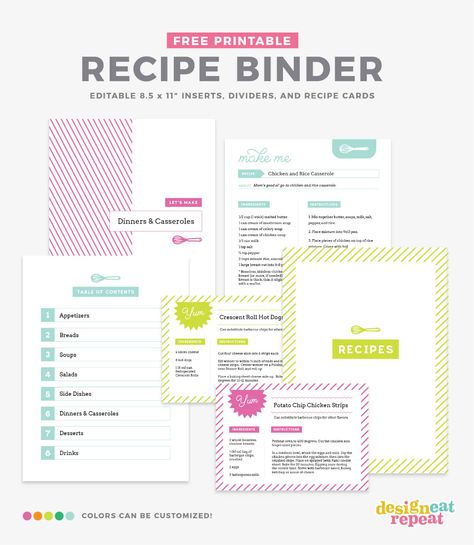 Cookbook Diy, Recipes Binder, Recipe Binder Template, Recipe Binder Printables, Diy Recipe Binder, Make Your Own Cookbook, Recipe Keeper, Recipe Book Covers, Printable Forms