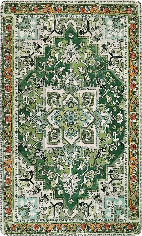 Small Throw Rugs, Door Mat Entryway, Persian Rug Designs, Mat Kitchen, Boho Area Rug, Green Carpet, Floral Area Rugs, Persian Area Rugs, Throw Rug