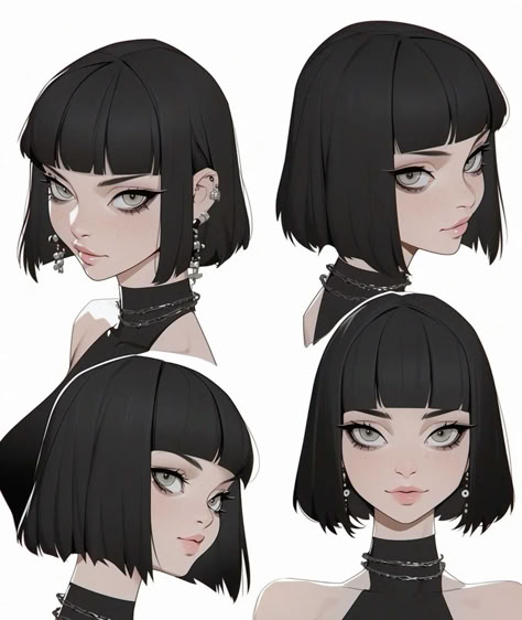 My hope is to share my knowledge with you so you too can expand your love for the arts. Thank you for your interest! Female Character Face Design, Anime Female Head Reference, Female Short Hair Drawing, Cartoon Hairstyles Female, Anime Hairstyles Reference, Manga Face Reference, Cartoon Face Reference, Anime Female Hairstyles, Female Hairstyles Drawing