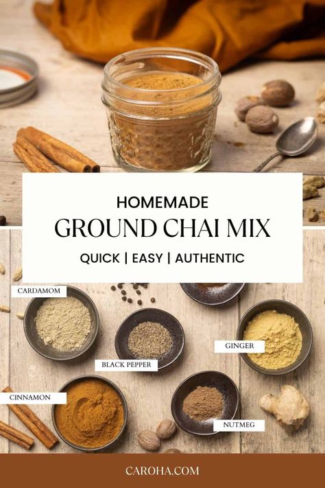 Chai Tea Dry Mix Recipe, Chai Blend Recipe, Chai Tea Spice Mix Recipe, Chai Mix In A Jar, Diy Chai Spice Blend, Chia Tea Mix Recipe, Authentic Chai Spice Mix Recipe, Chai Tea Mix Homemade, Chai Tea At Home