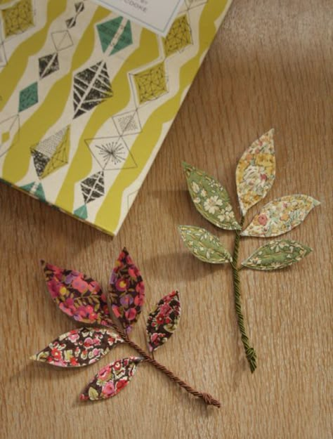 How to decorate with fabric fall leaves Fabric Leaves, Fleurs Diy, Mollie Makes, Styrofoam Ball, Kids Fabric, Fall Projects, Scrap Fabric, Fabric Projects, Liberty Fabric