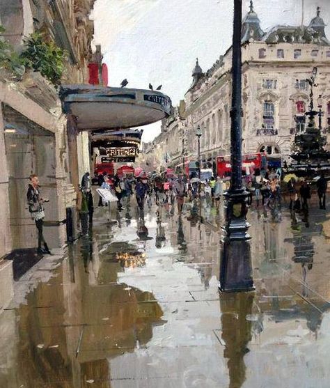 Peter Brown Peter Brown, London Painting, Victoria Art, Urban Painting, Brown Painting, City Painting, Jackson's Art, Cityscape Art, English Art