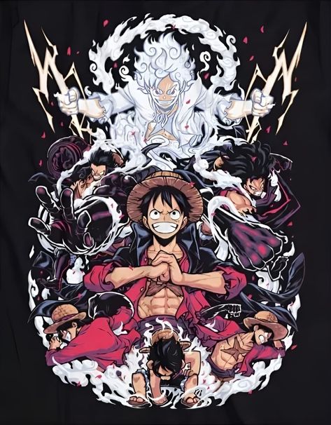 One Piece Graphic Design, Luffy Tshirt, Luffy Design, One Piece Tshirt, Streaming Anime, One Piece Tattoos, One Piece Cartoon, Download Anime, Anime Tshirt