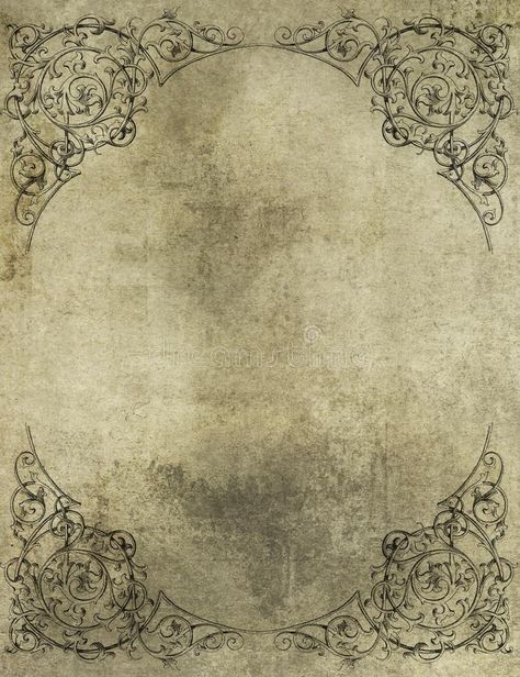 Vintage Parchment Paper Antique Background, Old. Old vintage parchment antique paper background with a fancy border. Makes for a nice print ad or advertisement royalty free stock photo Old Parchment Paper, Old Parchment, Antique Background, Vintage Stationary, Parchment Background, Paper Backgrounds, Vintage Borders, Stationary Paper, Borders For Paper