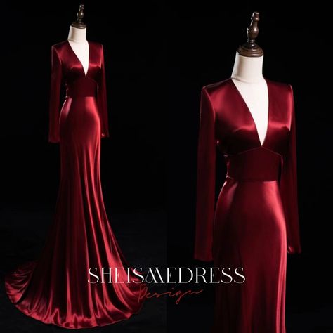 Red Evening Gown, Wine Dress, Satin Evening Dresses, Long Evening Dress, Dec 26, Dreamy Dress, Fantasy Dress, Dress Satin, How To Measure