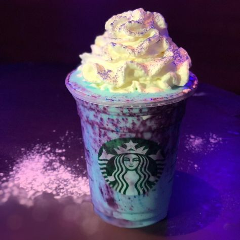 The Galaxy Frappuccino was developed by Starbucks’ product innovation team in Brazil, according to a spokesperson for the company. It’s a crème-based drink with a cotton candy flavor and “grape-cosmic dust." Bebida Starbucks, Preppy Starbucks Drinks, Heart Meanings, Heart Meanings Emoji, Unicorn Frappe, Preppy Starbucks, Unicorn Cotton Candy, Aesthetic Wall Decor Ideas, Cotton Candy Aesthetic