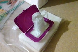 Reusable Baby Wipe Holder : 6 Steps - Instructables Diy Wipes Dispenser, Diy Reusable Wipes, Diy Wipes Container, Diy Wet Wipes Container, Wet Wipes Holder, Baby Wipe Holder, Homemade Baby Wipes, Reusable Wet Wipes, Wipe Holder