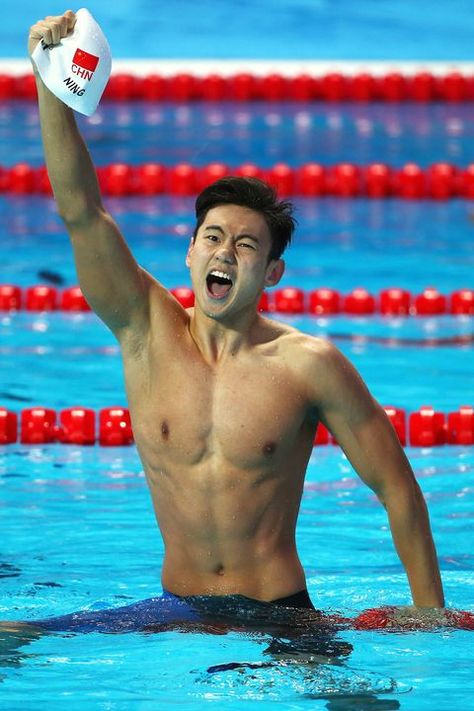 21 Hot Male Olympians Competing in Rio - Hottest Athletes at the Rio Olympics Ning Zetao, Male Swimmers, Professional Swimmers, Olympic Swimming, Olympic Swimmers, Rio Olympics, Zhengzhou, Handsome Asian Men, Olympic Athletes