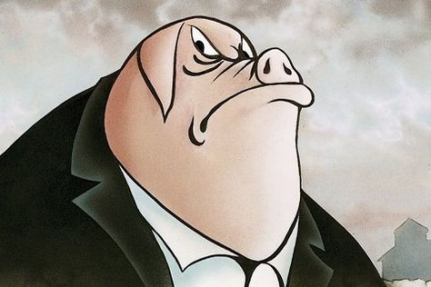 Animal Farm: Characterization of the character Napoleon  Watching Trump give his RNC speech, all I could see was this pig at the podium. Napoleon Animal Farm, Rat Character, Farm Drawing, Character Moodboard, Circus Characters, The Berkshire, The Emperor's New Groove, Emperors New Groove, Drawing Styles