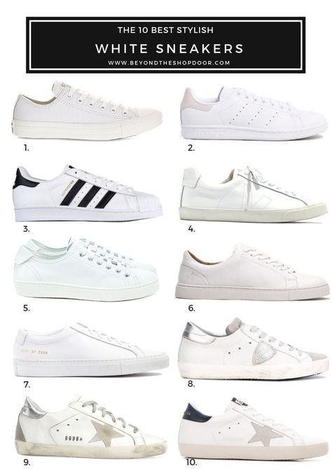 The 10 Best Stylish White Sneakers for Women in 2019 White Sneakers Women Outfit, White Tennis Shoes Outfit, White Shoes Outfit, Casual White Sneakers, Best White Sneakers, White Sneakers Outfit, All White Sneakers, White Casual Sneakers, White Fashion Sneakers