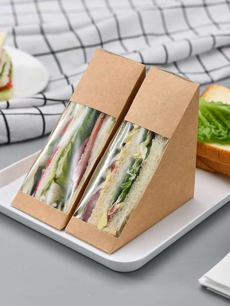 Cafe Setting, Sandwich Packaging, Sandwich Container, Sandwich Box, Cake Packaging, Food Content, Club Sandwich, Paper Tray, Clear Window