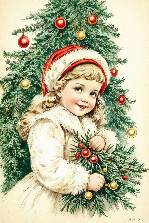 Vintage Christmas Images Victorian, Retro Christmas Images, Vintage Christmas Pictures, Free Christmas Printables Vintage, Vintage Christmas Postcards, Jackie Wyers, Victorian Christmas Cards, Christmas Pictures Vintage, Images Noêl Vintages