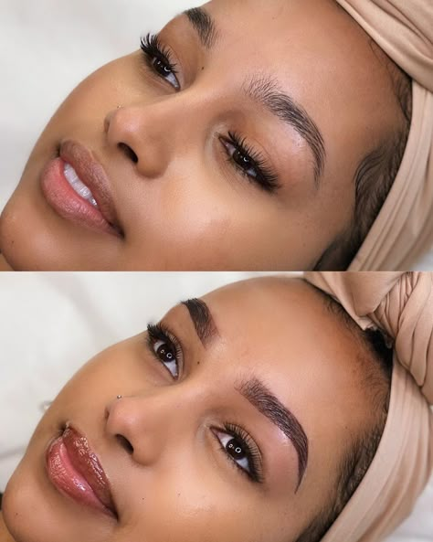 Ombré Powder Brows, Ombre Microblading Eyebrows, Powder Ombre Eyebrows, Microblading Eyebrows Before And After, Combination Brows, Ombre Powder Brows, Eyebrow Before And After, Brow Goals, Ombre Brows