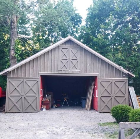 Shipping Container as Barn: An Inexpensive and Imaginative Reuse Shipping Container Barn, Shipping Container Shop, Container Shed, Shipping Container Garage, Container Sheds, Shipping Container Workshop, Container Workshop, Container Garage, Shipping Container Sheds