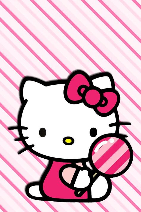 HELLO KITTY Hello Kitty Lollipop, Hello Kitty Tattoo Ideas, Kitty Tattoo Ideas, Hello Kitty And Her Friends, Hello Kitty Tattoo, Hello Kitty Dear Daniel, Yuko Shimizu, Kitty Tattoo, Sanrio Wallpapers