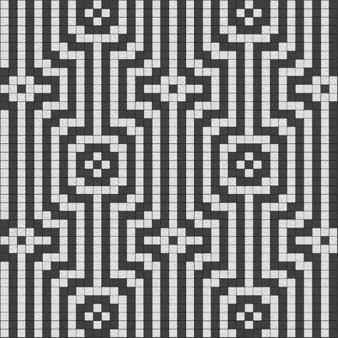 Geometric Knitting Chart, Mosaic Square Patterns, Pixel Art Pattern Black And White, Pixel Black And White, Cross Stitch Black And White, Crochet Mosaic Blanket, Mosaic Knitting Charts, Alpha Patterns Pixel Art, Geometric Knitting