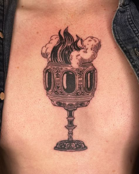 Unique Black Tattoos, Chalice Tattoo, Bones Tattoo, Black Cat Tattoo, Anatomy Tattoo, Taboo Tattoo, Medieval Tattoo, Bone Tattoo, Black Cat Tattoos