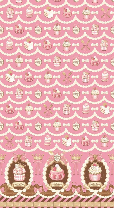 Neapolitan Background, Neapolitan Aesthetic Wallpaper, Neopolitan Wallpapers, Angelic Pretty Wallpaper, Pink And Brown Wallpaper, Pink Brown Wallpaper, Sweets Background, Cupcake Background, Sweets Wallpaper