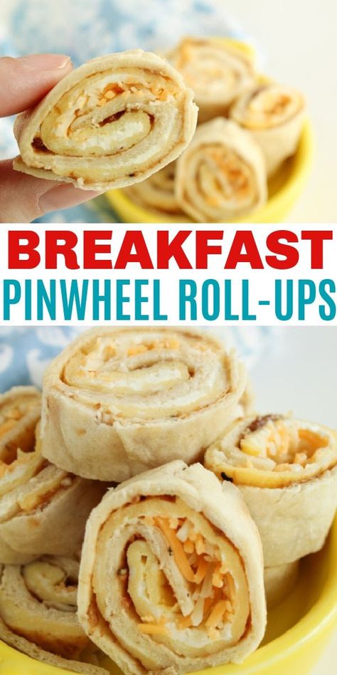 Pinwheel Roll Ups, Breakfast Pinwheels, Breakfast Tortilla, Tortilla Pinwheels, Pinwheel Sandwiches, Easy Breakfast Smoothies, Breakfast Rolls, Parties Decorations, Pinwheel Recipes