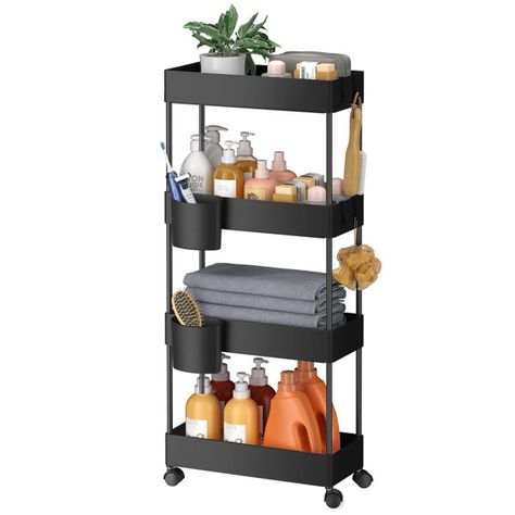 Condo Organization, Slim Storage Cart, Bathroom Cart, Cart Organizer, Mood Board 2023, Slim Storage, Organization Cart, Mobile Shelving, Rolling Utility Cart