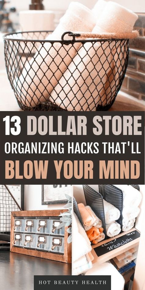 Organizing Hacks Dollar Stores, Dollar Store Organization Hacks, Ideas Armario, Dollar Store Organization, Diy Dream Catcher, Dollar Store Diy Organization, Dollar Store Ideas, Diy Organizer, Dollar Store Hacks