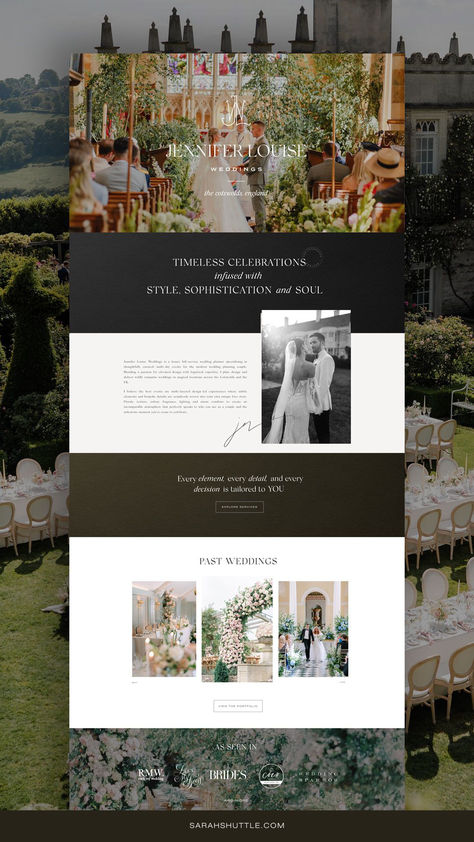 Mockup of modern website for luxury wedding planner Wedding Web Design Inspiration, Wedding Planner Portfolio, Event Planning Website Design, Luxury Wedding Branding, Wedding Venue Branding, Wedding Venue Website, Event Planner Website Design, Wedding Planner Website Design, Wedding Website Ideas