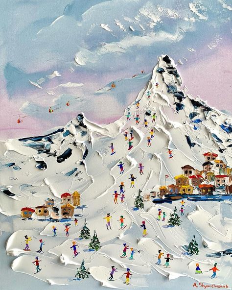 Alena Shymchonak Art on Instagram: “Frozen ❄️My new painting; framed; Sold #frozen #newart #artoftheday #austrianalps #mountains #mountainslovers #skiing #skiers #skierslife…” Alena Shymchonak, Ski Art, New Painting, Skincare Organization, Crafty Craft, Art Day, New Art, Skiing, Frozen