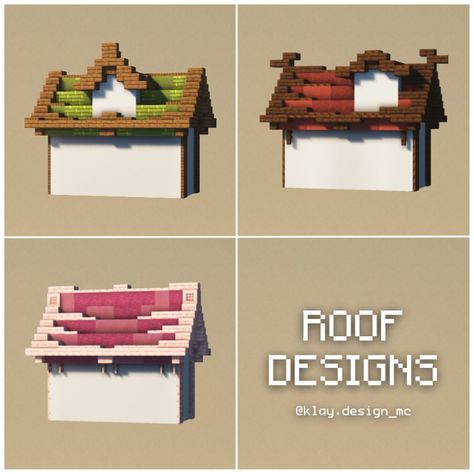 How To Make Minecraft Roof, Minecraft Roofing Ideas, Minecraft Inspo Roof, Cute Roofs In Minecraft, Minecraft Base Game House, House Base Minecraft, Welcome Home Minecraft, Minecraft Base House Ideas, Minecraft Leaf Roof