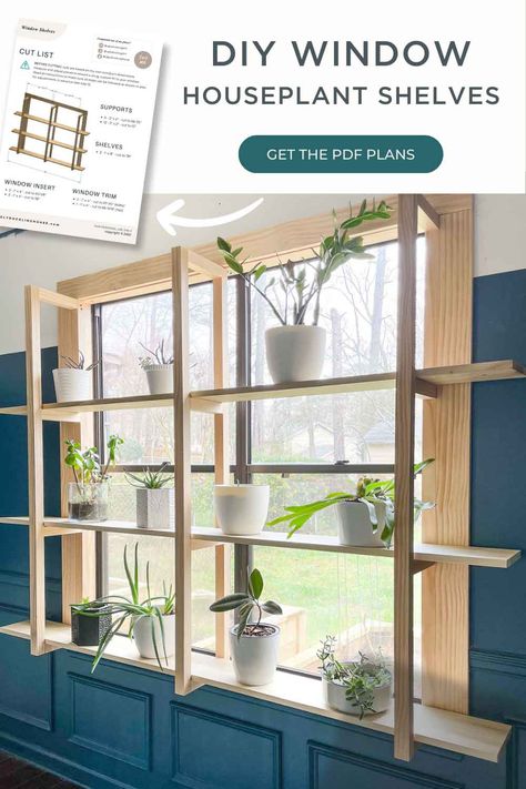 Diy Window Shelf, Diy Plant Shelf, Window Sill Shelf, Window Shelf For Plants, Window Plant Shelf, Shop Shelves, Window Shelf, Plant Room Ideas, Plant Window