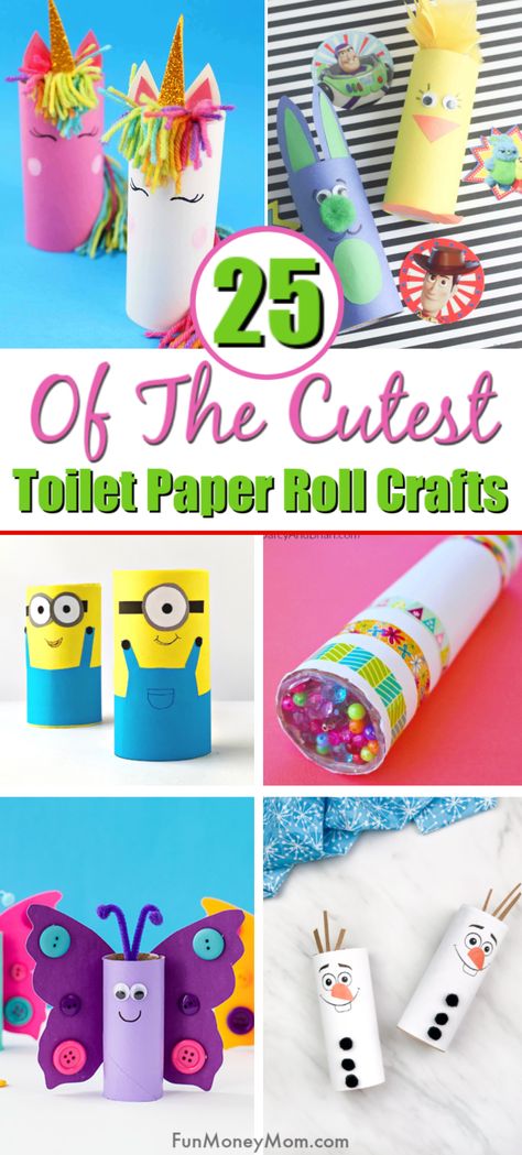 Paper Roll Crafts For Kids, Fun Toilet, Cardboard Tube Crafts, Kids Toilet, Recycled Crafts Kids, Toilet Roll Craft, Toilet Paper Crafts, Toilet Paper Roll Crafts, Paper Roll Crafts