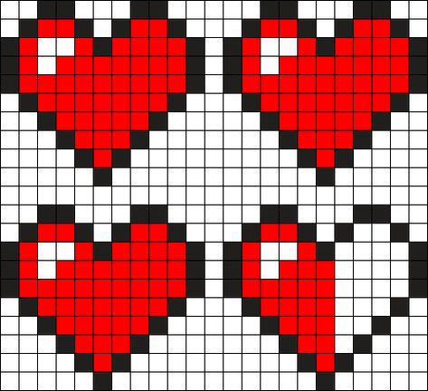 Minecraft Heart Perler Bead Pattern / Bead Sprite Pixel Heart Pattern, Minecraft Hearts Pixel Art, How To Draw Minecraft Heart, Minecraft Heart Aesthetic, Minecraft Heart Pattern, Perler Beads Ideas Heart, Minecraft Heart Template, Minecraft Heart Perler Beads, Minecraft Hearts Room Decor