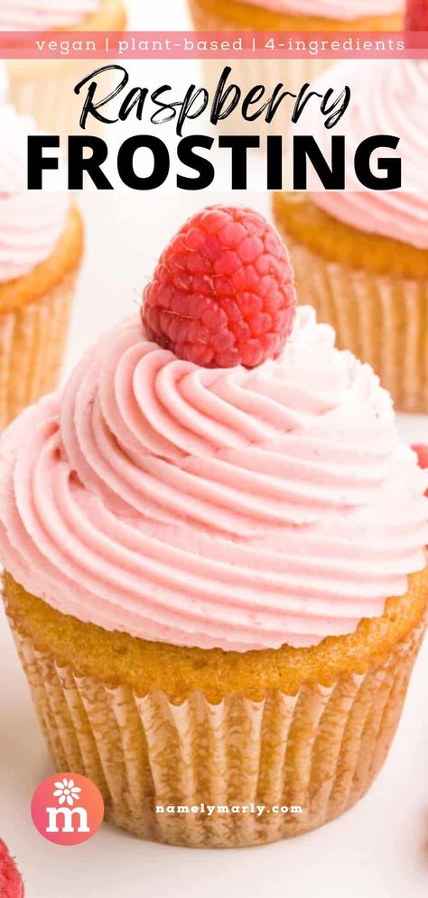 Try this delicious vegan raspberry frosting recipe that’s perfect for any occasion. With only a few simple ingredients, you can have a creamy, dreamy frosting that’s vegan-friendly and sure to delight. Get ready for your mouth to water! Raspberry Filled Cupcakes With Cream Cheese Frosting, Raspberry Cream Cheese Cupcakes, Berry Cream Cheese Frosting, Lemon Cupcakes With Raspberry Frosting, Pink Cream Cheese Frosting, Cream Cheese Cupcake Frosting, Raspberry Whipped Cream Frosting, Raspberry Cream Filling For Cake, Cream Cheese Frosting Cupcakes