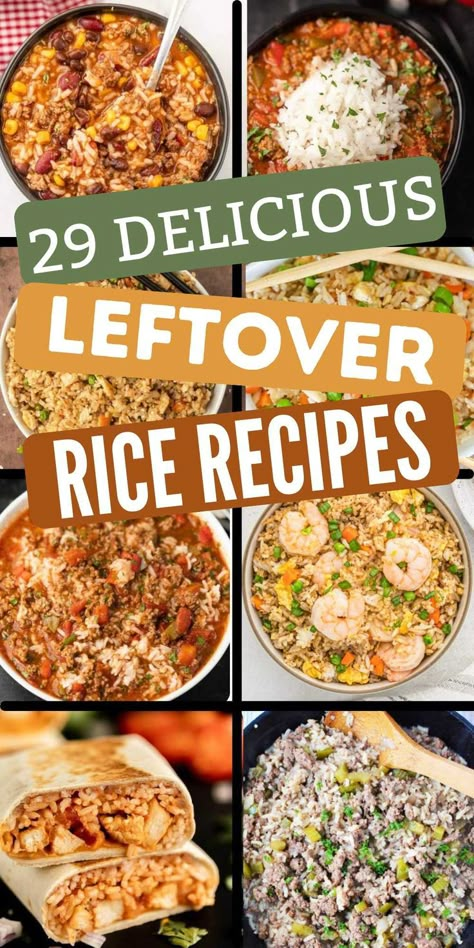 If you are looking for ways to use Leftover Homemade Rice Recipes, we have gathered over 25 recipes. These recipes are easy to make and delicious. Leftover cooked rice and be used in many different recipes. These 29 recipes will turn your leftovers into a delicious second meal. #eatingonadime #leftoverrice #easyleftoverricerecipes Rice Leftovers, Fridge Recipes, Dirty Rice Recipe Easy, Sustainable Cooking, Cooked Rice Recipes, Use Leftover Rice, Spanish Rice Recipe Easy, Leftover Rice Recipes, Spanish Rice Easy