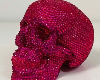 Mr Skull, Rhinestone Skull, Bling Ideas, Custom Rhinestone, Handmade Skulls, Rhinestone Projects, Rhinestone Crafts, Bling Crafts, Plaster Of Paris