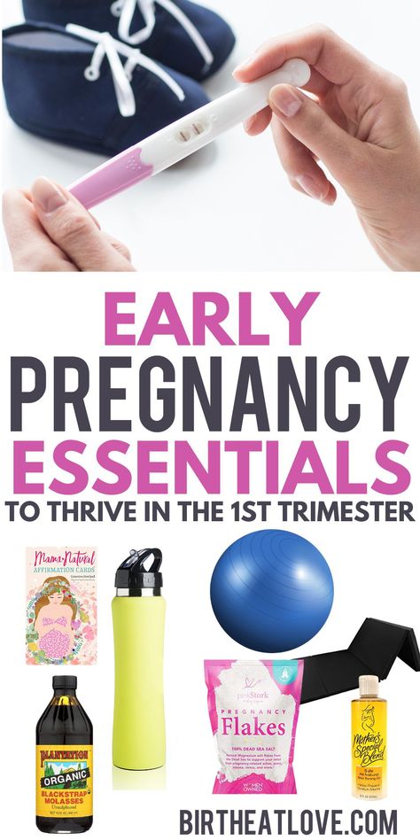 Early Pregnancy Essentials to Thrive in the 1st Trimester (MUST Haves for first time moms!) These are the pregnancy Must have's that I used to survive 5 pregnancies! This pregnancy essentials list will help make being pregnant easier & more comfortable. Check out exactly what pregnancy products you need (and why) from a Mom of 5. Sign Of Pregnancy, Early Pregnancy Tips, 1st Trimester Pregnancy, Dates During Pregnancy, Pregnancy List, Pregnant Drinks, Pregnancy Routine, Morning Sickness Relief, Prepare For Baby