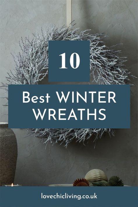 Winter Christmas Wreath, Winter Porch Signs Front Doors, Winter Wreaths For Door, Wearths Ideas Doors Winter, Winter Snow Wreaths For Front Door, Winter Season Wreaths, Winter Eucalyptus Wreath, Fresh Winter Wreath, Minimalist Winter Wreath