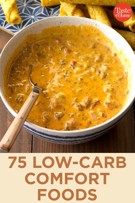 Cold Weather Low Carb Meals, Keto Sick Foods, Low Carb Southern Recipes, Fall Recipes Low Carb, Low Carb Comfort Meals, Low Carb Versions Of Comfort Food, Low Carb Weekend Meals, Low Carb Soft Foods, Low Carb Hearty Meals