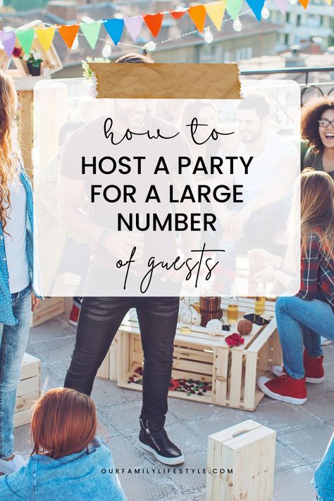 Hosting a large party can be intimidating, but proper preparation and planning can make it much easier. By considering all the necessary details, you ensure that your guests have an enjoyable time. #partyplanning #hostaparty Preparing For A Party At Home, Party Set Up Ideas Layout, Party Themes For Kids, Simple Menu, Party Plan, Party Catering, Kids Party Themes, Party Planning Ideas, Big Party