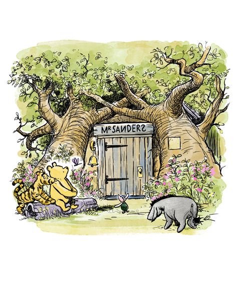 House At Pooh Corner, 100 Acre Wood, Pooh And Piglet, Winnie The Pooh Pictures, Classic Winnie The Pooh, Hundred Acre Woods, Images Vintage, Arte Inspo, Pooh Bear