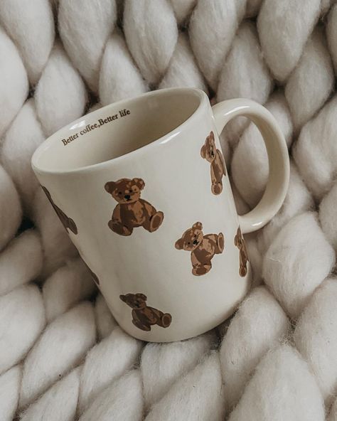 Bear mug Teddy Bear Mug, 2025 Diary, Owls Wallpaper, Hello Bear, Bear Cup, Cute Owls Wallpaper, Painting Pottery, Bear Mug, Cute Owls