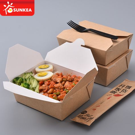 Food Delivery Packaging, Food Packaging Ideas, Takeaway Packaging, Food Box Packaging, Delivery Packaging, Rice Box, Paper Lunch, Packaging Food, Mozzarella Sticks