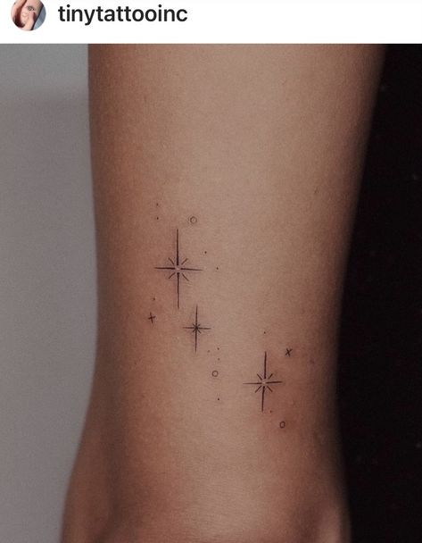 Vintage Aesthetic Tattoos, Stardust Tattoo, Star Tattoo On Wrist, Small Beach Tattoos, Tattoo Ideas Female Sleeve, Beach Tattoos, Front Shoulder Tattoos, Sparkle Tattoo, Small Star Tattoos