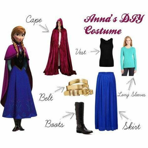 Diy Anna Costume Adult, Diy Anna Costume, Anna Costume Diy, Frozen Costume Diy, Adult Anna Costume, Frozen Halloween Costumes, Princess Anna Costume, Anna Frozen Costume, Anna Dress Frozen