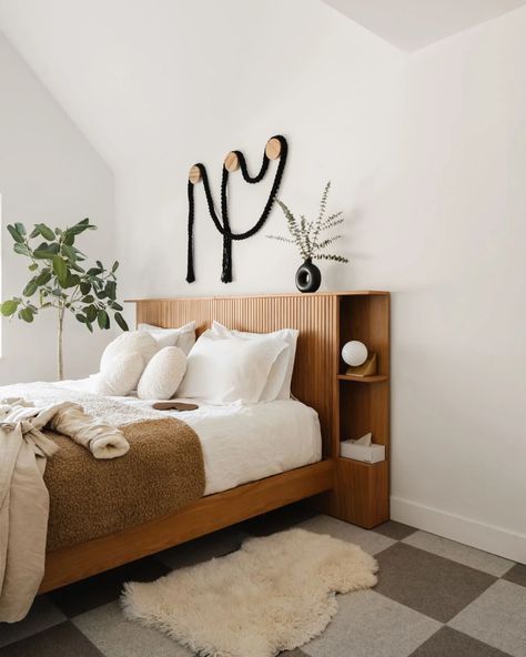 Mid Century Headboard, Mid Century Bed, Mid Century Modern Bed, Modern Headboard, Modern Bed Frame, Cama King Size, Mid Century Modern Bedroom, Scandinavian Bedroom, Wood Bed Frame