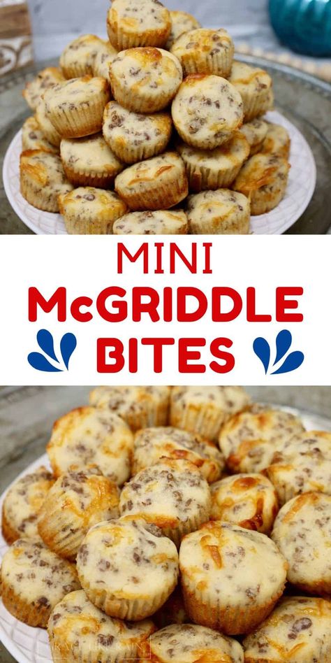 Mini McGriddle Bites Egg Muffin Tins Breakfast, Quick Breakfast Ideas For A Crowd, Easy Breakfast Board, Leftover Meals Ideas, Mini Meals Ideas Healthy, Healthy Quick Breakfast Ideas Kids, Mini Muffin Recipes For Kids, Breakfast For Vacation, Easy Premade Breakfast Ideas