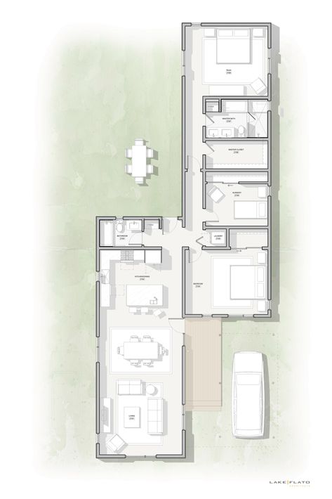 Hacienda House Plans, Hacienda House, Lake Flato, Long House, Architectural Floor Plans, Simple House Plans, Architecture Model House, Bungalow House Plans, Casa Container